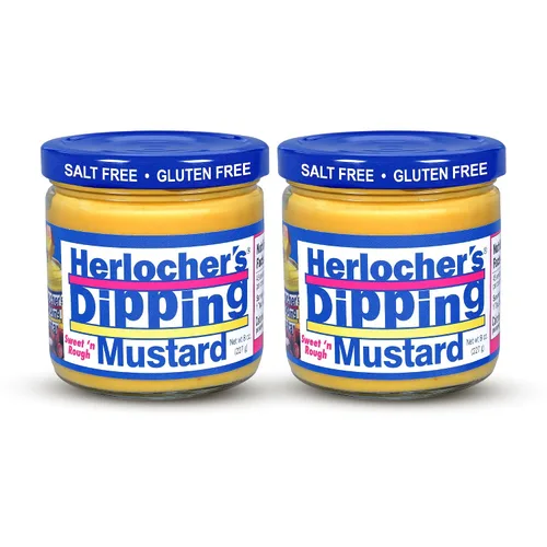 Miniatura 10 de Herlocher’s Dipping Mustard – Sweet & Tangy Mustard Dip, 8 oz Jar Gluten-Free, Salt-Free, Fat-Free Perfect Pretzel & Snack Dip Made in USA