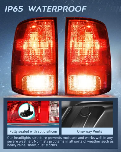 Miniatura 5 de Nilight Conjunto de luz trasera para Dodge Ram 2009 2010 2011 2012 2013 2014 2015 2016 2017 2018 Dodge Ram 1500 2500 3500 2019 2020 2021 estilo Rojo