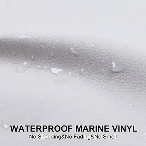 Miniatura 2 de Tela marina de vinilo de cuero sintético, almohadillas interiores de repuesto para barcos y techos, más suave y duradera (48 x 55 pulgadas, beige)