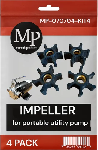 Miniatura 7 de MP Maresh Products Impulsor de repuesto para bomba portátil de transferencia de agua – Reemplazo para bomba probada 360/365, 3MPU, Submarine