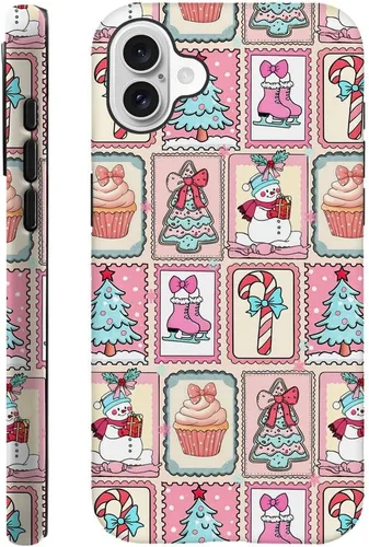 Miniatura 60 de DAIZAG Funda compatible con iPhone 13, funda duradera de protección contra golpes para niñas y mujeres, tema de retazos azul océano Tema