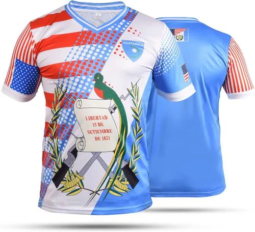 Miniatura 4 de Fury Camiseta de fútbol con la bandera de Guatemala y Estados Unidos - Camiseta Guatemala - Camiseta Guatemala Jersey HombresHombresMujeresUnisex