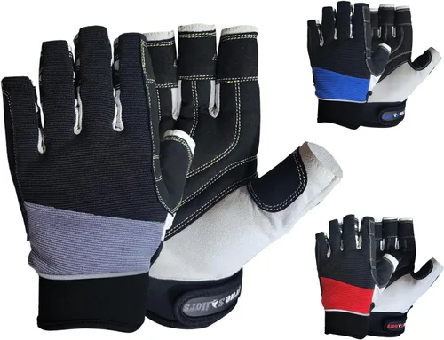 Miniatura 7 de MRX - Guantes de vela para hombres y mujeres, agarre de 3/4 dedos, ideales para vela, yate, remo, kayak, pesca, deportes acuáticos