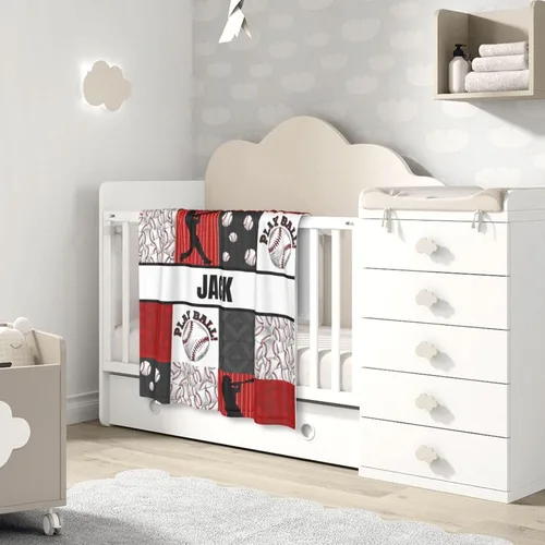 Miniatura 4 de Manta de bebé personalizada para niños y niñas, manta de bebé personalizada con nombre, manta de bebé suave personalizada con nombre, manta roja