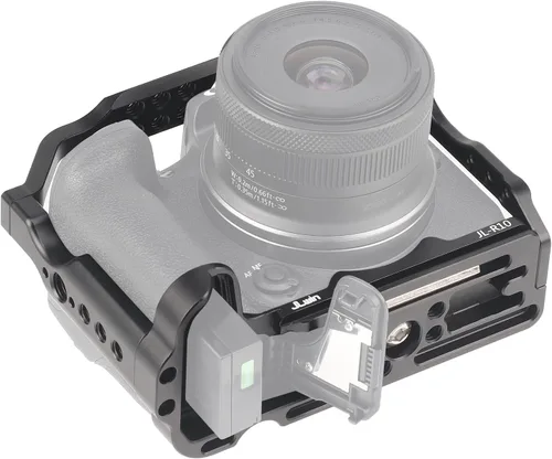 Miniatura 4 de FocusFoto Kit de jaula para cámara con mango superior para cámara sin espejo Canon EOS R10, equipo de video de aluminio con riel NATO, zapata fría