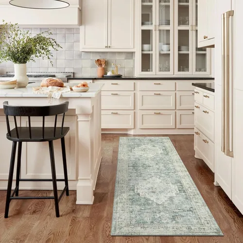 Miniatura 3 de LIVEBOX Alfombra Pasillo Lavable de 2x6 pies para Baño, Tapetes Antideslizantes para Cocina y Entrada de Piso, Tapete Bohemio Interior para Puerta