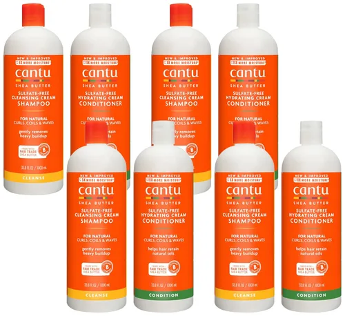 Miniatura 12 de Cantu Champú y acondicionador con manteca de karité para cabello natural, 13.5 fl oz (paquete de 2)