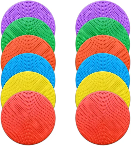Miniatura 12 de Marcadores de punto de polietileno de 9 pulgadas, de goma antideslizante, marcadores de entrenamiento de agilidad, puntos de piso, conos de campo