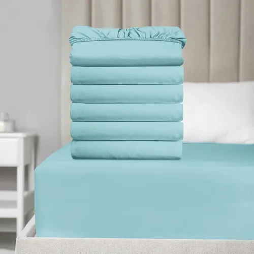 Miniatura 6 de Elegant Comfort Paquete de 6 sábanas bajeras ultrasuaves a granel – 1500 sábanas bajeras de microfibra de alta calidad hotelera, bolsillos profundos
