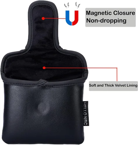Miniatura 3 de Golf Club Skull Square Mallet Putter Cover Magnetic Closure Skeleton PU Leather Headcover