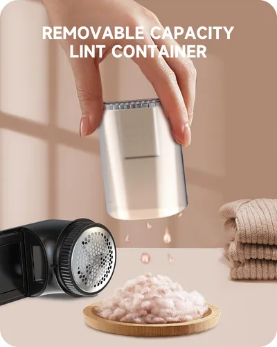 Miniatura 6 de Afeitadora de tela, removedor de pelusas, afeitadora de suéter para quitar pelusas, afeitadora de pelusa con ajuste de potencia de 2 velocidades