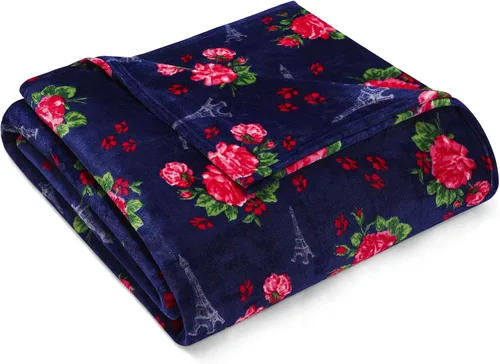 Miniatura 13 de Betsey Johnson - Manta individual, ropa de cama de felpa ultrasuave, manta suave de gran tamaño, artículos esenciales para dormitorio (Bouquet Day)