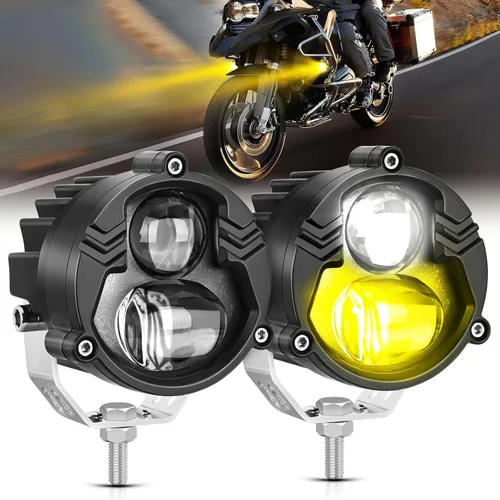 Miniatura 22 de Nilight Disparador lateral LED amarillo 2 unidades 6.5 pulgadas 60W haz de inundación para conducción fuera de carretera niebla barra de luz