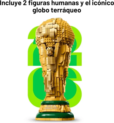 Miniatura 3 de Conjunto de construcción del trofeo oficial del Mundial de la FIFA de LEGO Ediciones - Kit para exhibición en dormitorio, oficina en casa, estante