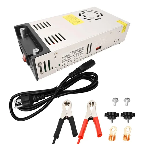 Nueva versión convertidor, 110V AC a 12V DC convertidor fuente de alimentación 12V 600W 50A DC interruptor transformador para RV, bomba, tira LED,