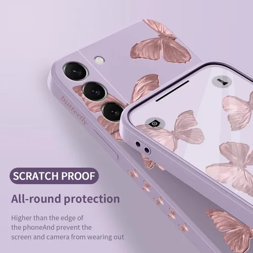 Miniatura 7 de LEECG para Samsung Galaxy S22 Plus, funda de silicona suave con diseños de flores de moda, protector contra caídas y antihuellas para Samsung S22