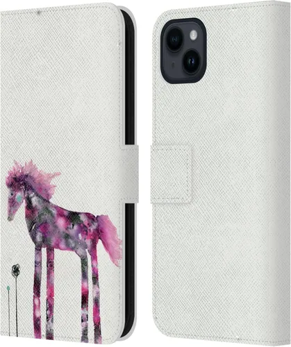 Miniatura 21 de Head Case Designs Officially Licensed Wyanne Blue Watercolour Bear Animals 2 Leather Wallet Case Compatible with Apple iPhone 15 Plus
