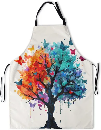 Miniatura 24 de Delantal con bolsillos, delantales para mujeres y hombres, delantal de cocina para cocinar, jardinería, servidor, camarera, pintura