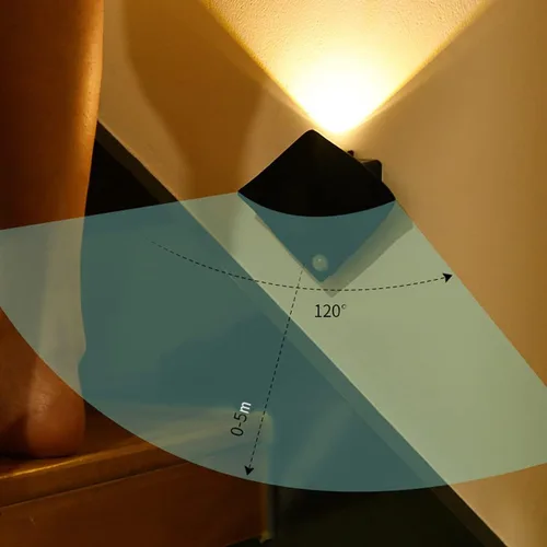 Miniatura 2 de Luz de pared con sensor LED, lámpara de pared LED recargable inalámbrica con detector de movimiento, luces de gabinete, lámparas de noche