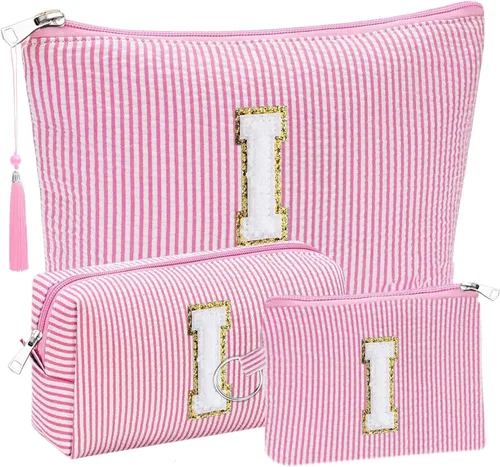 Miniatura 48 de Regalos Iniciales Bolsitas de Cosméticos de Viaje Juegos para Cartera, 3pcs Bolsitas Stoney Clover Dupes Bolsa de Maquillaje, Juego de Bolsas