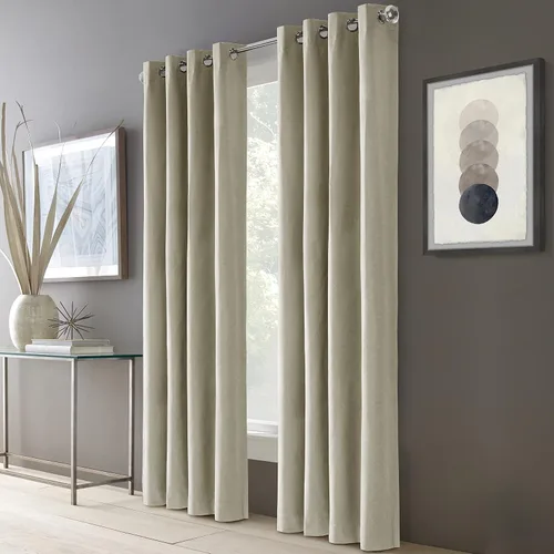 Miniatura 6 de Loft Living Elba Total Blackout - Panel de cortina texturizada, 52 x 84 pulgadas, color carbón