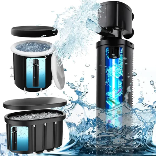 Filtro de inmersión en frío de 600 GPH para saneamiento U-V de 300 a 1000 galones, filtro de bañera de baño de hielo de cápsula fría, filtro de