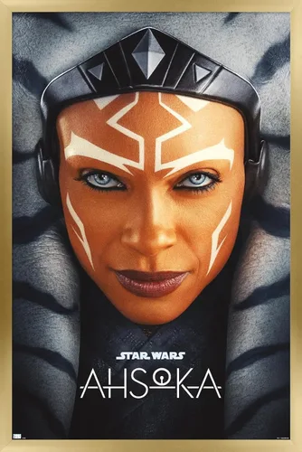 Trends International Star Wars: Ahsoka - Póster de pared de una hoja, 34 pulgadas de largo x 22.4 pulgadas, versión enmarcada en oro Versión con