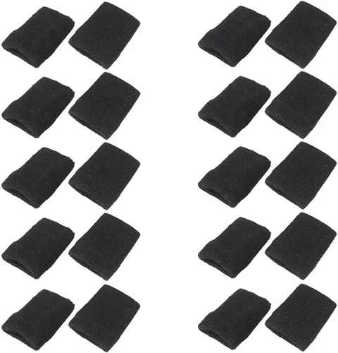 Paquete de 10 pulseras absorbentes coloridas para deportes, baloncesto, fútbol, fiesta, actividades al aire libre