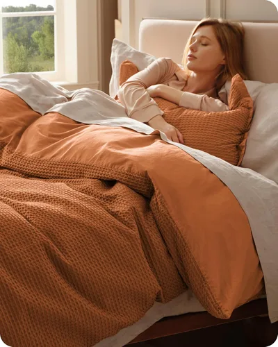 Miniatura 44 de Bedsure - Funda de edredón de algodón tamaño King - 100% algodón de tejido gofre color verde bosque, juego de ropa de cama GentleSoft™ transpirable