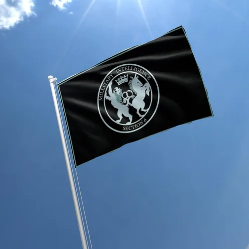Miniatura 3 de Bandera del Servicio Secreto de Inteligencia (SIS) – Muestra tu apoyo, bandera MI6 de agencia de inteligencia de color vívido de doble costura