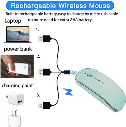 Miniatura 6 de Mouse inalámbrico para MacBook Pro, MacBook Air, MacBook Laptop, Mac, iMac, computadora de escritorio, Chromebook, Win7/8/10/11, PC, HP, Dell Azul