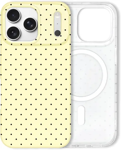 Miniatura 76 de Hython Funda para iPhone Air, diseño estético de lunares lindos, funda simple de 6.5 pulgadas, delgada, antiarañazos, parachoques de TPU suave, a