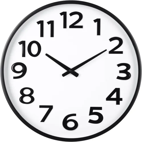 Miniatura 10 de Crosstime Reloj de pared silencioso sin tictac para interiores y exteriores, funciona con pilas, reloj analógico decorativo fácil de leer