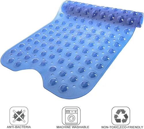 Miniatura 5 de Tapete antideslizante extra largo para bañera y ducha de 39 x 16 pulgadas, antideslizante para suelos húmedos para baños de ancianos y niños, 30%