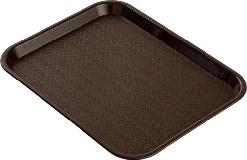 Miniatura 28 de Restaurantware Bandejas de comida rápida, paquete de 10 bandejas de plástico para cafetería, de 10 x 14 pulgadas, rectangulares verdes, aptas