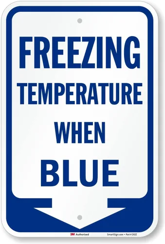 Miniatura 11 de Señal de alerta de hielo SmartSign - 12 x 7 pulgadas, indicador sensible a la temperatura de montaje universal con soporte de sección posterior, Kit
