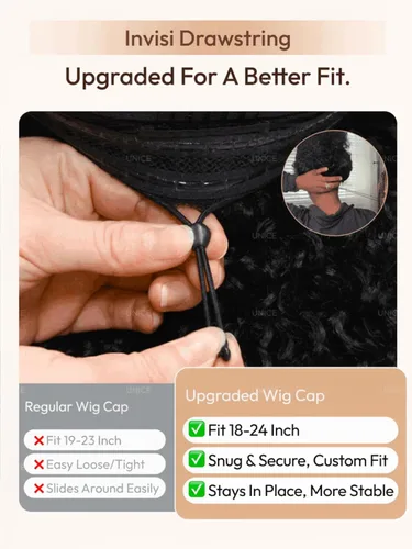 Miniatura 6 de UNICE Bye Bye Slip Peluca de Capas Emplumadas con Raya Lateral de Cabello Humano Sin Pegamento con Tiras de Silicona Seguras y Cordón Densidad 200%