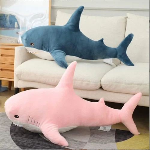 Miniatura 6 de Peluche de tiburón, animal de peluche de tiburón rosa suave, juguetes de tiburón grande de felpa para decoración del hogar, regalo para niños