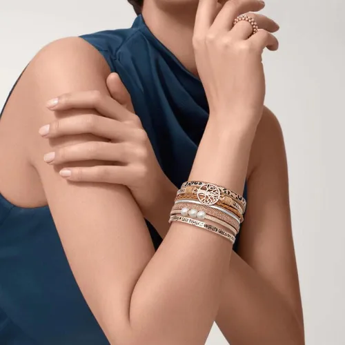 Miniatura 2 de Wovanoo Pulseras de cuero de leopardo para mujer, pulsera multicapa con hebilla magnética, regalo para cumpleaños, día de la madre, día de San