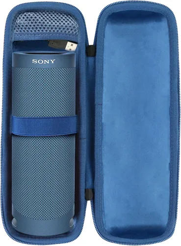 Miniatura 9 de co2CREA Funda de viaje rígida de repuesto para Sony SRS-XB100 SRS-XB12 SRS-XB13 Altavoz Bluetooth portátil extra Bass (funda negra + interior azul)
