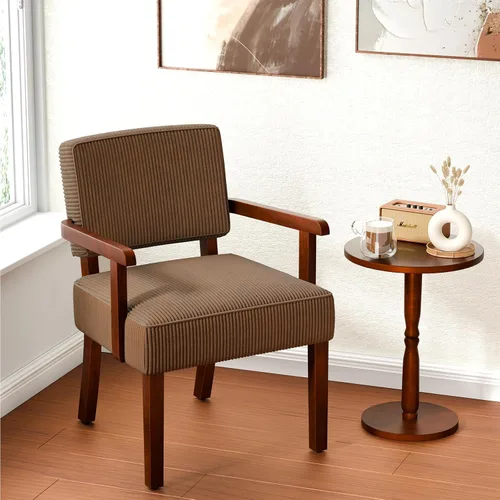 Miniatura 23 de FAGAGA Juego de 2 Sillas de Acento con Mesa, Sillas de Sala de Estar con Asiento y Reposabrazos VelvetSoft para Sala de Estar Dormitorio Sala
