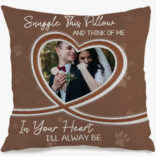 Miniatura 9 de Pillow Case Featuring one Photo and Custom Message Giving Your Space Unique Style and Presenting a Warm Gift Option