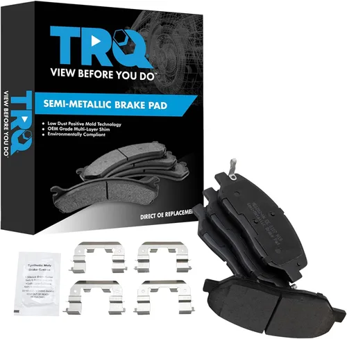 Miniatura 142 de TRQ Pastillas de freno delanteras semi metálicas compatibles con Ford Expedition 2018-2021 F-150 2018-2020 Lincoln Navigator 2018-2022