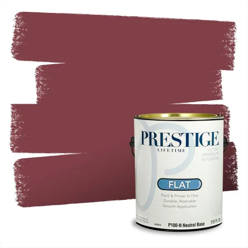 Miniatura 635 de Prestige Paints Pintura exterior e imprimación en uno, 1 galón, plano, coincidencia comparable de Valspar* Amber Rose*