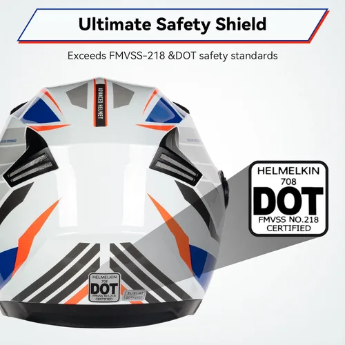 Miniatura 4 de Casco de motocicleta de cara abierta 3/4 para adultos, hombres y mujeres, aprobado por DOT, casco de carreras de bicicleta de calle, casco