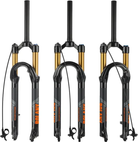 Miniatura 13 de BOLANY 26/27.5/29 pulgadas Horquilla de Suspensión de Bicicleta 120mm de Viaje 28.6mm (1-1/8 pulgadas)*220mm Sin Rosca Mando Recto 9mm QR*100mm