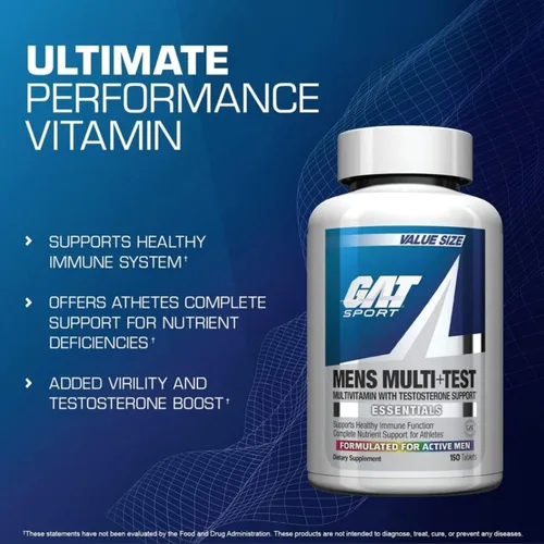 Miniatura 5 de GAT SPORT Tabletas multivitamínicas premium para hombres Multi + Test (60 unidades)