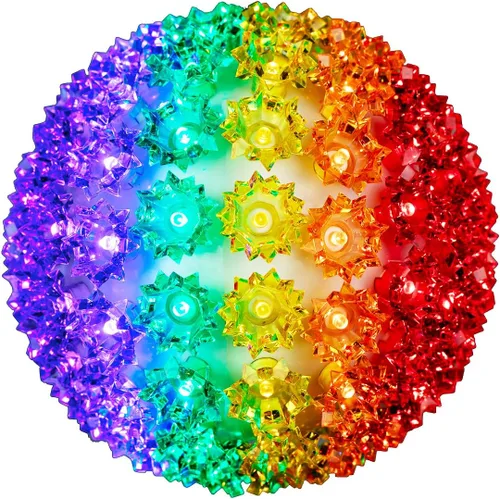 Miniatura 23 de Novelty Lights - Esfera de estrella de luz LED de 6 pulgadas con 50 luces, 100% verdadero parpadeo blanco cálido, bola de ornamento, cable