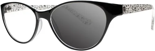 Estilo retro 3 colores diseñador ojo de gato transición fotocromática gafas de sol de lectura Negro