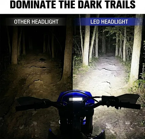 Miniatura 5 de AnXin - Faro delantero para motocicleta LED universal para YZ125 YZ250 TTR230 YZ250F YZ450F DRZ400 WR250F WR450F, la mayoría de las motocicletas